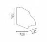 Appliquer externe en aluminium moulé sous P SUMA brun G9