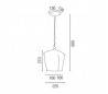 WILMA Pendentif en aluminium gris foncé sur E27