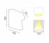 Appliquer aluminium injecté TORLA extérieur LED gris foncé