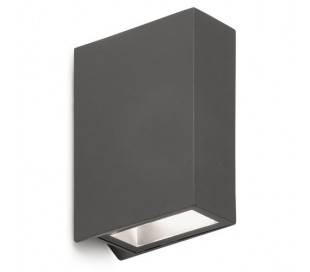 Appliquer le menton en aluminium injecté extérieure LED gris foncé