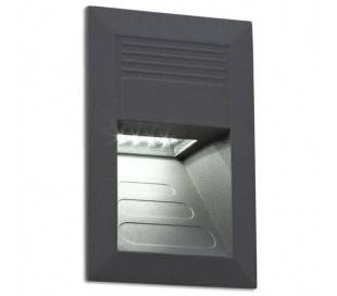 Aluminium foncé gris clair extérieur encastré à LED