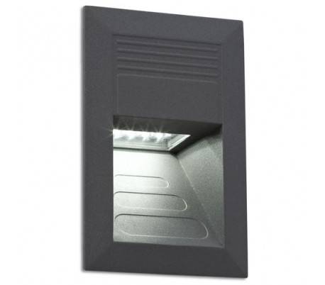 Aluminium foncé gris clair extérieur encastré à LED