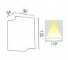 Aluminium foncé gris clair extérieur encastré à LED