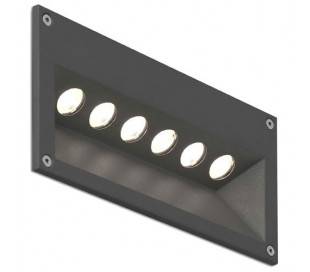 CITRUS-6 aluminium injecté sombre lumière extérieure gris encastré à LED