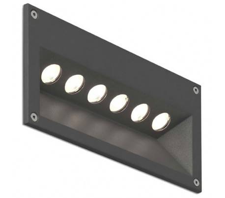 CITRUS-6 aluminium injecté sombre lumière extérieure gris encastré à LED