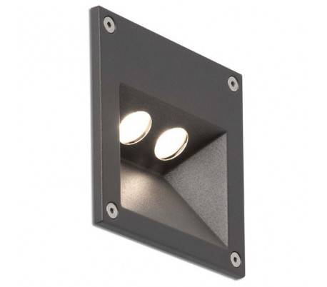 CITRUS-2 en aluminium injecté gris foncé extérieur encastré à LED