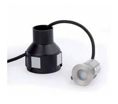 Appliquer en acier inoxydable 304 CROSBY Redondo nickel mat LED encastrés lumière froide externe