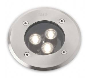 LED chaud de la lampe encastrée dans le jardin en aluminium de couleur nickel mat - LED-19