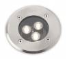 Downlight extérieure nickel mat en aluminium 19 LED lumière chaude