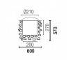 Techno-8 Downlight acier inoxydable nickel mat LED QR111 externe