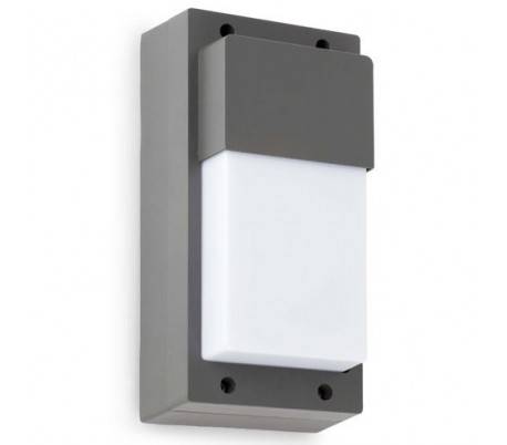 ADYAR E27 mur gris foncé en aluminium injecté externe