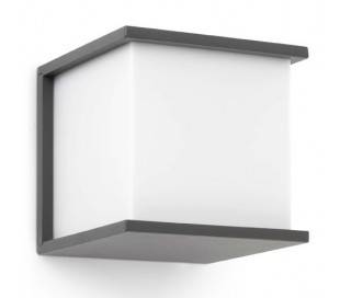 Appliquer en aluminium injecté. Kubick E27 gris foncé extérieure