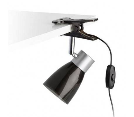 Lampe pince en polycarbonate LED Tong ALADDIN en noir