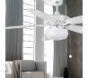 Ventilateur de plafond blanc avec la lumière - Faro conception KADAMAT-2