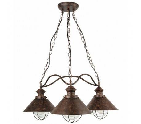 3 Fer nautiques lumières extérieures brun roux E27 Pendentif plafond