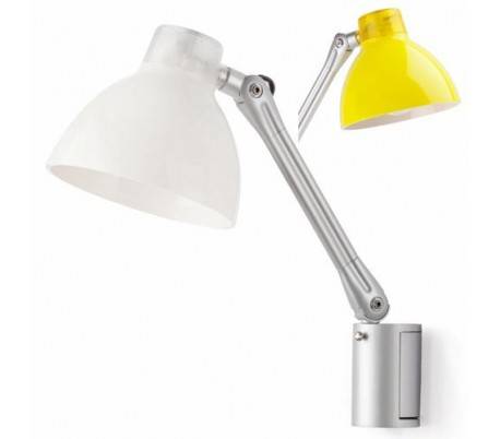 Applique E27 aluminium et PVC jaune - SELENE