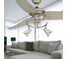 Ventilateur de plafond avec lumière couleur champagne - conception Faro GUADIX