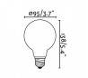 Ampoules décoratif Faro CARBONO globe E27 40W 2000K 240Lm