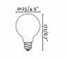 Ampoules décoratif Faro CARBONO globe E27 60W 2000K 360Lm