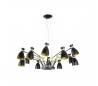 Suspensions Faro RETRO Suspensions 12 L noirs/or satiné E14 MAX 20