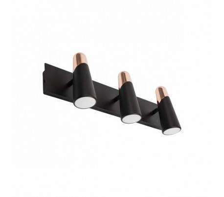 Appliques Faro LAO Appliques noirs/cuivre LED 3 X 4,5W 3000K