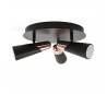 Plafonniers Faro LAO Plafonniers noirs/cuivre LED 3 X 4,5W 3000K