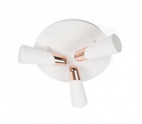 Plafonniers Faro LAO Plafonniers blancs/cuivre LED 3 X 4,5W 3000K