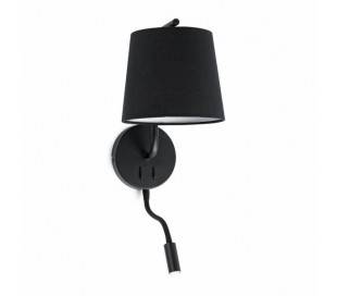 Appliques Faro BERNI Appliques noirs avec lecteur E27 20W LED 3W