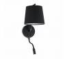 Appliques Faro BERNI Appliques noirs avec lecteur E27 20W LED 3W