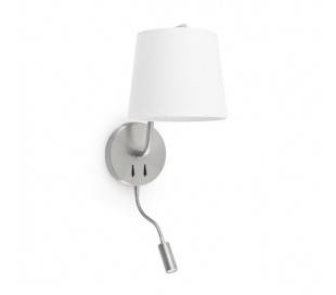 Appliques Faro BERNI Appliques nickel satiné avec lecteur E27 20W L