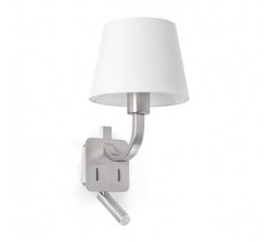 Appliques Faro ESSENTIAL Appliques avec lecteur LED nickel E27