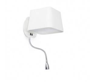 Appliques Faro SWEET Appliques blancs 1 E27 15W avec lecteur DE LED