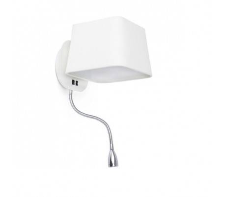 Appliques Faro SWEET Appliques blancs 1 E27 15W avec lecteur DE LED