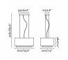Suspensions Faro VESPER Suspensions marrón 60 CM 2XE27 20W