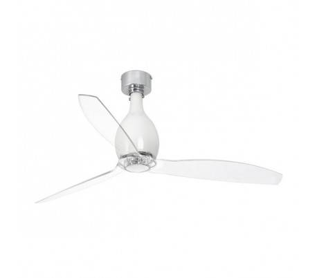 Ventilateurs de plafond Faro MINI ETERFAN Ø128 CMS blancs brillant Pales transparent