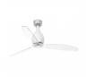 Ventilateurs de plafond Faro MINI ETERFAN Ø128 CMS blancs brillant Pales transparent