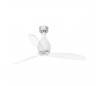 Ventilateurs de plafond Faro MINI ETERFAN Ø128 CMS blancs mat Pales transparent