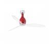 Ventilateurs de plafond Faro MINI ETERFAN Ø128 CMS rouge brillant Pales transparent