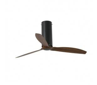 Ventilateurs de plafond Faro TUBE FAN Ø128 CMS noirs mat 3 pales bois