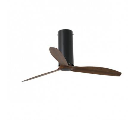 Ventilateurs de plafond Faro TUBE FAN Ø128 CMS noirs mat 3 pales bois